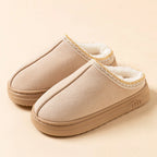 Chaussons fourrés coloris beige