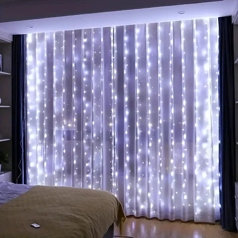 Guirlande lumineuse rideau LED blanc chaud, photo du fournisseur