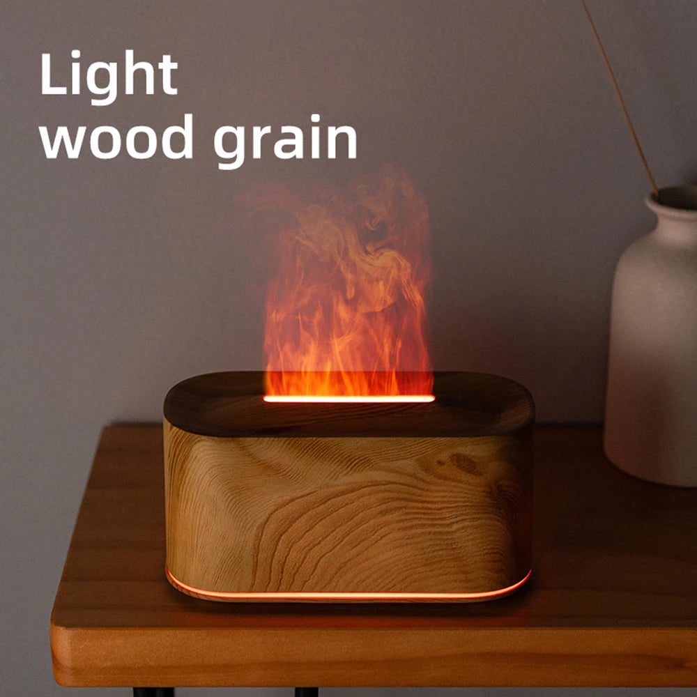 Diffuseur effet flamme bois clair