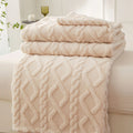 Plaid sherpa coloris beige