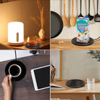 Chauffe-tasse utilisé sur une table de chevet et un bureau